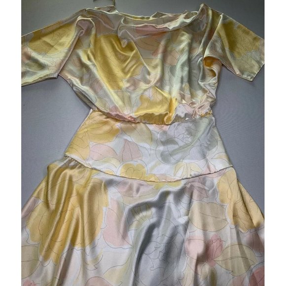 Zizi Women’s Long Dress Cream Blush Peach Color Size 8 Tea Party Wedding - Picture 2 of 12